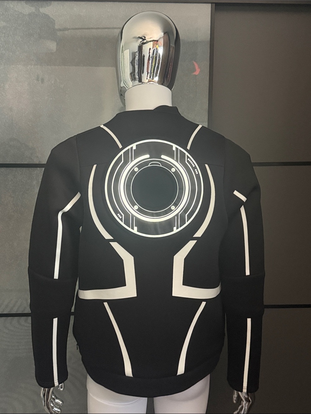 Disney TRON light up Black Jacket with White Trim - Picture 3 of 5